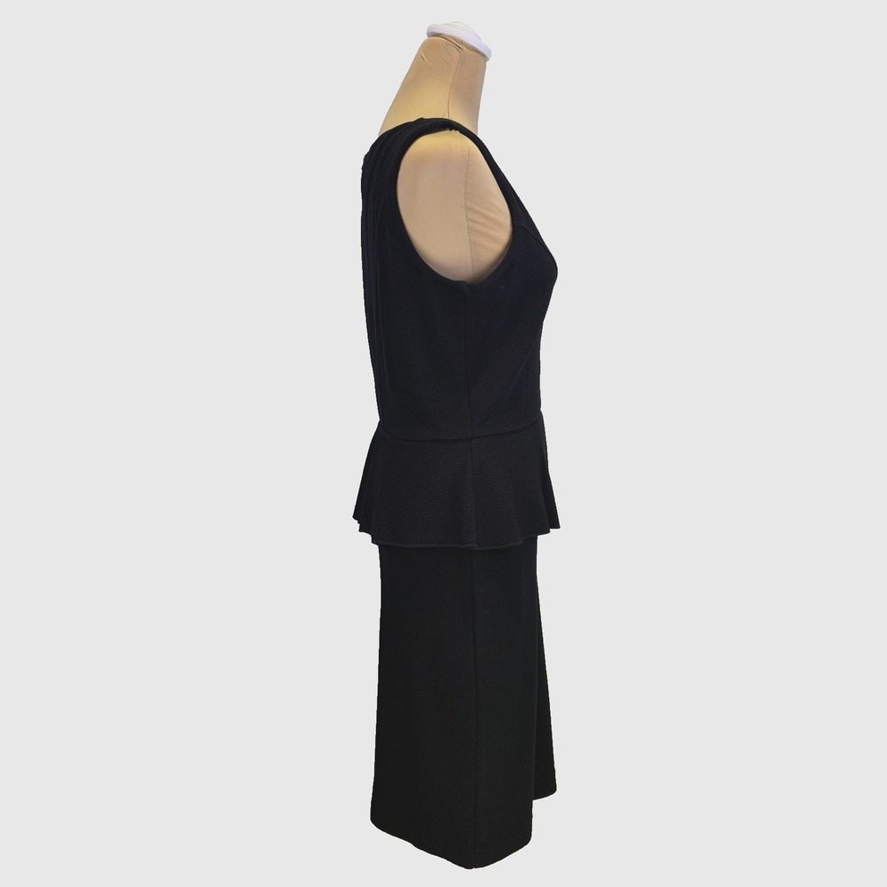Ganni Miss Marple Peplum Dress Size Medium Black Capsule Staple Classic‎ Classy - Picture 4 of 13